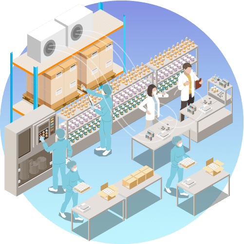 Almacenamiento de stock en fábricas y laboratorios - farmacéutica